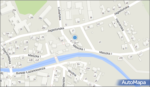 Jelenia Góra, Mieszka I, 12, mapa Jelenia Góra