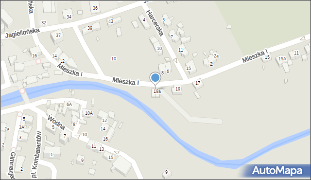 Jelenia Góra, Mieszka I, 21, mapa Jelenia Góra