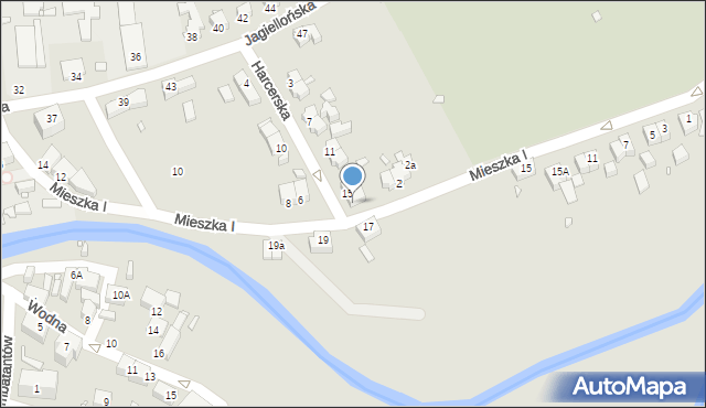 Jelenia Góra, Mieszka I, 4a, mapa Jelenia Góra