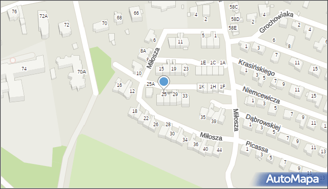 Jelenia Góra, Miłosza Czesława, 25, mapa Jelenia Góra