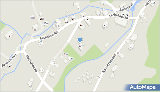 Jelenia Góra, Michałowicka, 13, mapa Jelenia Góra