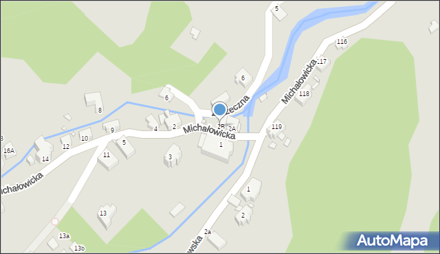 Jelenia Góra, Michałowicka, 2B, mapa Jelenia Góra