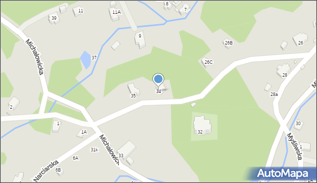 Jelenia Góra, Michałowicka, 34, mapa Jelenia Góra