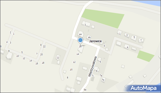 Jeszkowice, Międzywałowa, 16, mapa Jeszkowice