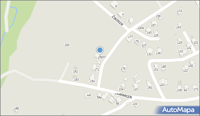 Jordanów, Mickiewicza Adama, 170, mapa Jordanów