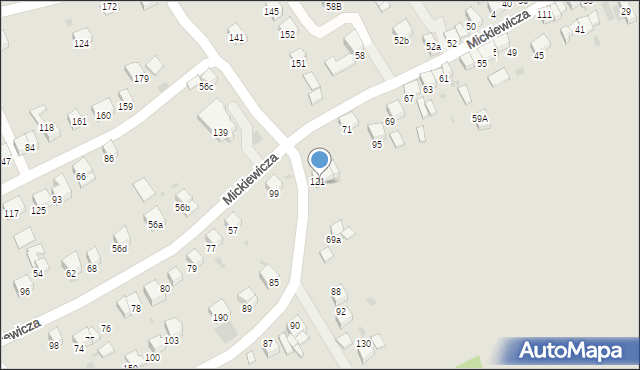 Jordanów, Mickiewicza Adama, 83, mapa Jordanów