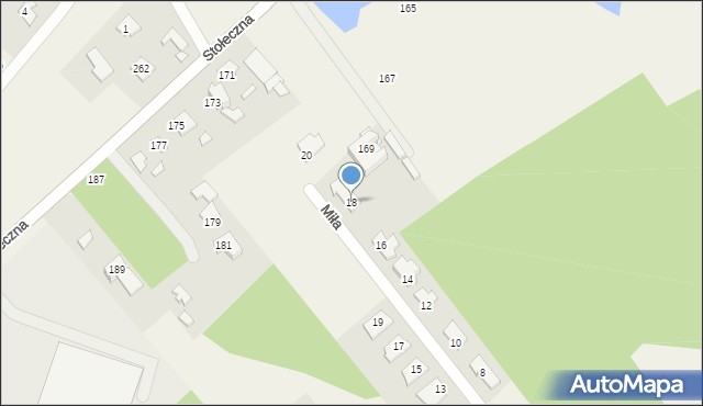 Józefin, Miła, 18, mapa Józefin