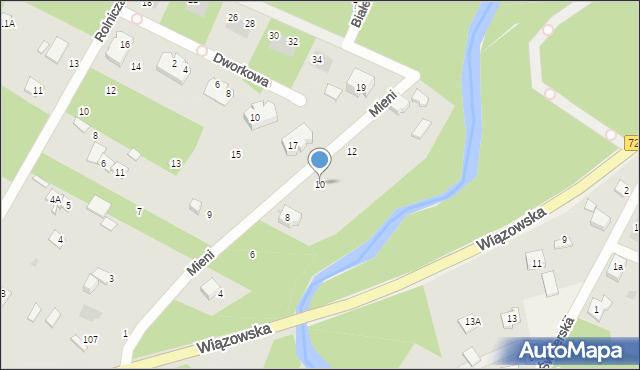 Józefów, Mieni, 10, mapa Józefów