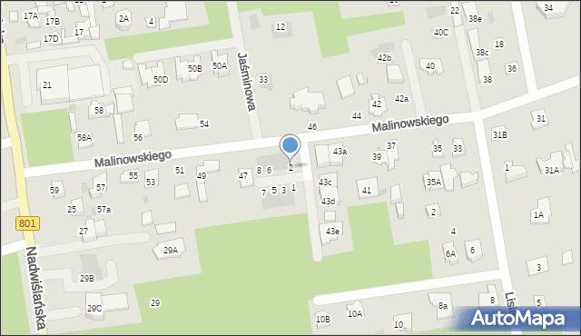 Józefów, Miętowa, 2, mapa Józefów