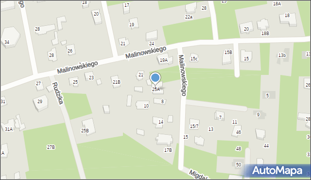 Józefów, Migdałowa, 6, mapa Józefów