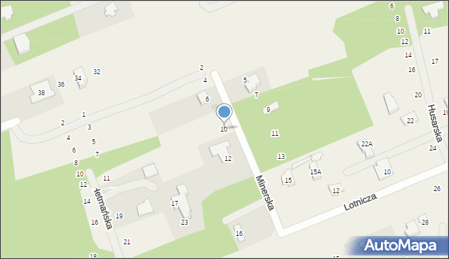 Kady, Minerska, 10, mapa Kady