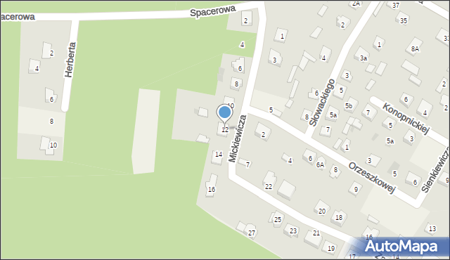 Kadzidło, Mickiewicza Adama, 12, mapa Kadzidło