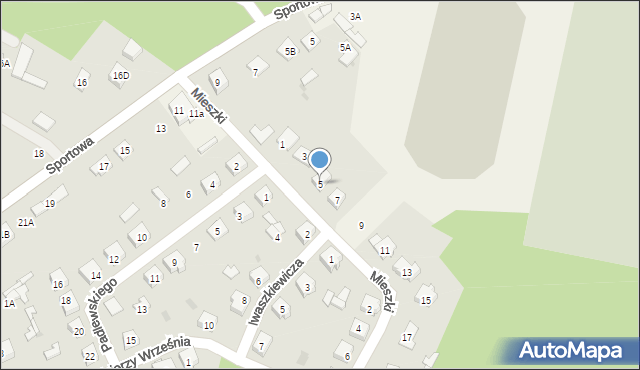 Kadzidło, Mieszki, ks., 5, mapa Kadzidło