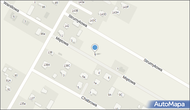 Kalinówka, Miętowa, 5, mapa Kalinówka