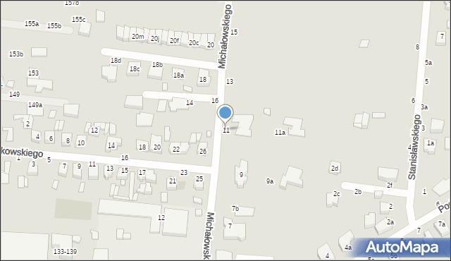 Kalisz, Michałowskiego Piotra, 11, mapa Kalisza