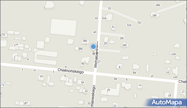 Kalisz, Michałowskiego Piotra, 38, mapa Kalisza