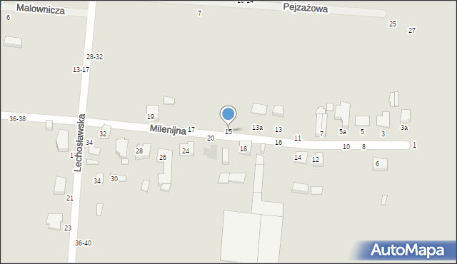 Kalisz, Milenijna, 15, mapa Kalisza