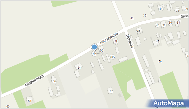 Kałuszyn, Mickiewicza Adama, 52, mapa Kałuszyn