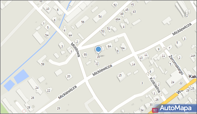 Kałuszyn, Mickiewicza Adama, 10, mapa Kałuszyn