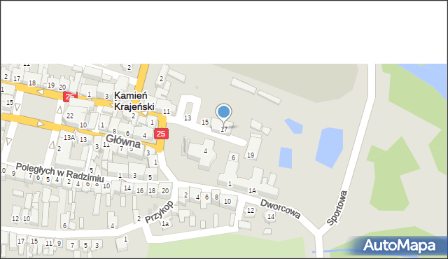 Kamień Krajeński, Mickiewicza Adama, 17, mapa Kamień Krajeński