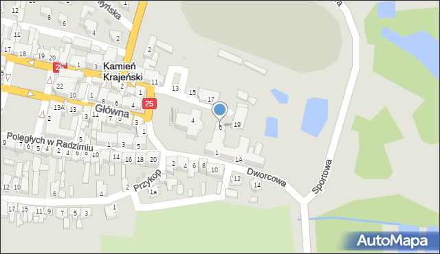 Kamień Krajeński, Mickiewicza Adama, 6, mapa Kamień Krajeński