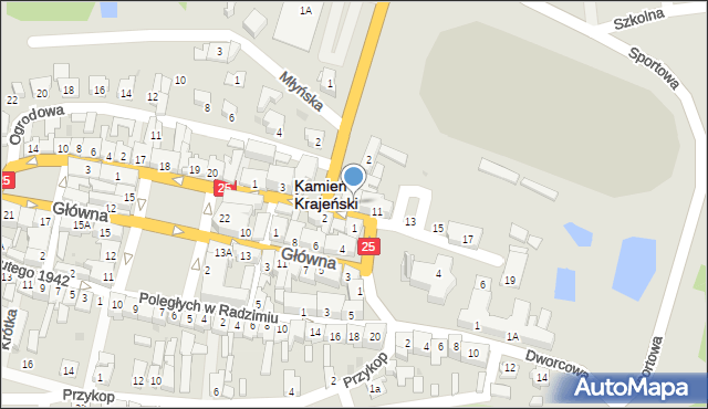Kamień Krajeński, Mickiewicza Adama, 9, mapa Kamień Krajeński