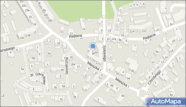 Kamień Pomorski, Mieszka I, 1a, mapa Kamień Pomorski