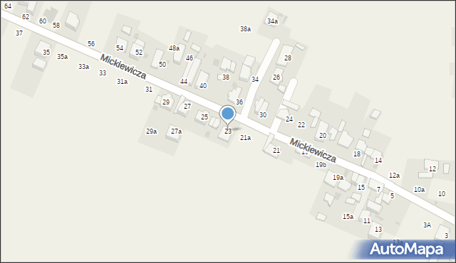 Kamień Śląski, Mickiewicza Adama, 23, mapa Kamień Śląski