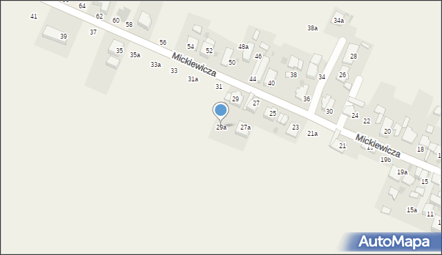 Kamień Śląski, Mickiewicza Adama, 29a, mapa Kamień Śląski