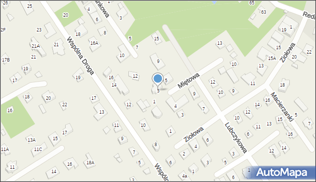 Kamionka, Miętowa, 3, mapa Kamionka