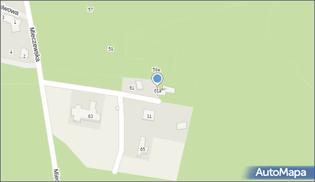 Kamionki, Mieczewska, 61a, mapa Kamionki