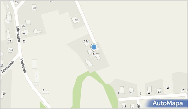 Kaniów, Mirowska, 34, mapa Kaniów