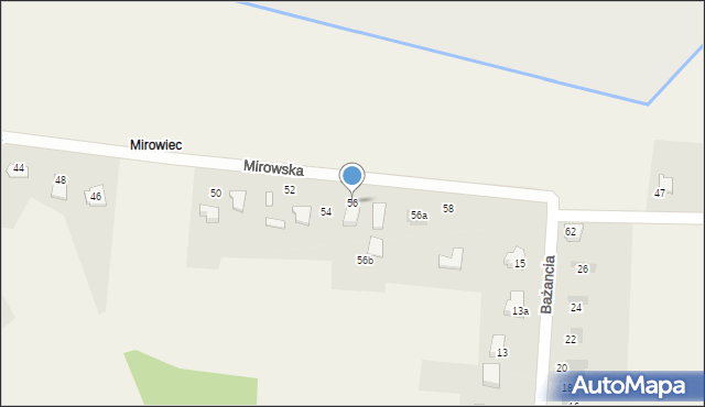 Kaniów, Mirowska, 56, mapa Kaniów