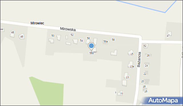 Kaniów, Mirowska, 56b, mapa Kaniów