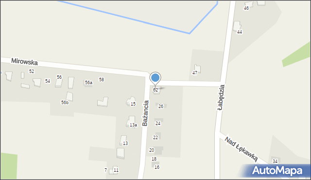 Kaniów, Mirowska, 62, mapa Kaniów