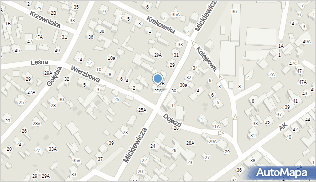 Karczew, Mickiewicza Adama, 27A, mapa Karczew