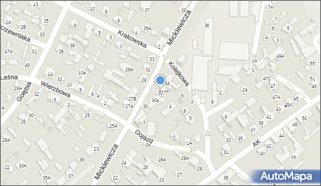 Karczew, Mickiewicza Adama, 32, mapa Karczew