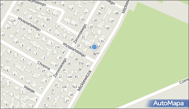 Karczew, Mickiewicza Adama, 59, mapa Karczew