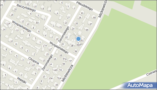 Karczew, Mickiewicza Adama, 61A, mapa Karczew