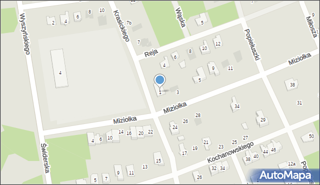 Karczew, Miziołka Władysława, ks. bp., 1, mapa Karczew