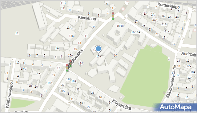 Katowice, Mikołowska, 10a, mapa Katowic