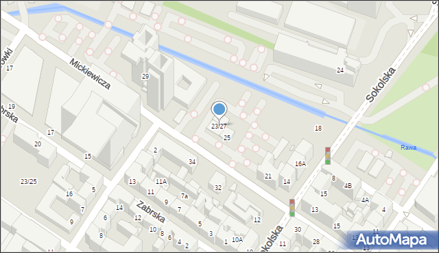 Katowice, Mickiewicza Adama, 23/27, mapa Katowic