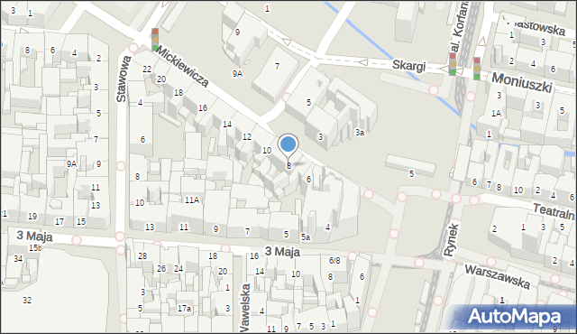 Katowice, Mickiewicza Adama, 8, mapa Katowic
