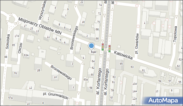 Katowice, Misjonarzy Oblatów MN, 1, mapa Katowic