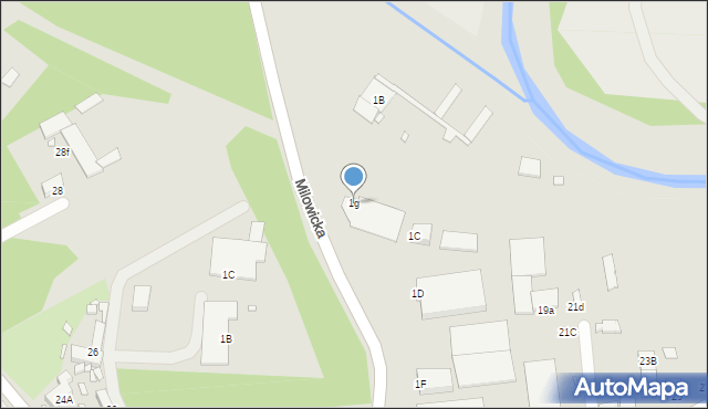 Katowice, Milowicka, 1g, mapa Katowic