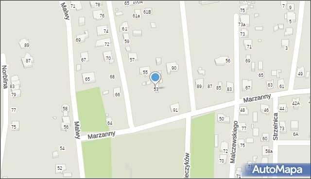 Katowice, Michałowskiego Piotra, 53, mapa Katowic