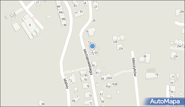 Katowice, Michałowskiego Piotra, 71, mapa Katowic