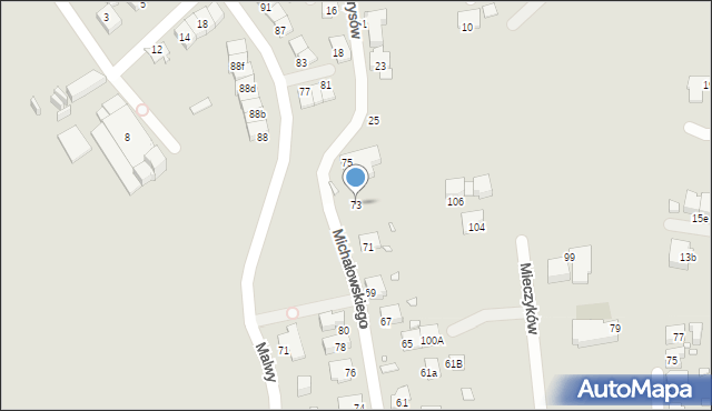Katowice, Michałowskiego Piotra, 73, mapa Katowic