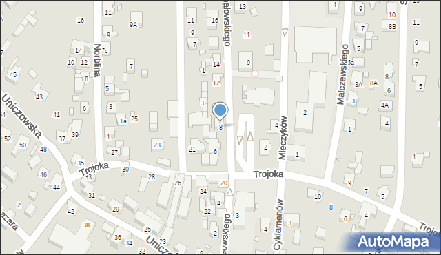 Katowice, Michałowskiego Piotra, 8, mapa Katowic