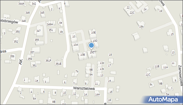 Katowice, Migdałowców, 10C, mapa Katowic